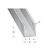 Profilé U alu brut 15x19x15x15mm 2m