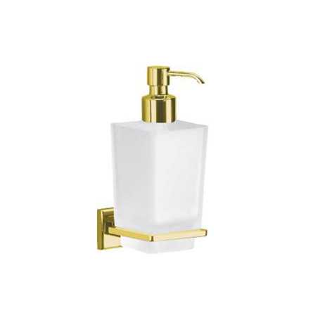 Distributeur de savon liquide mural en verre doré HARMONY -  - meilleure qualité
