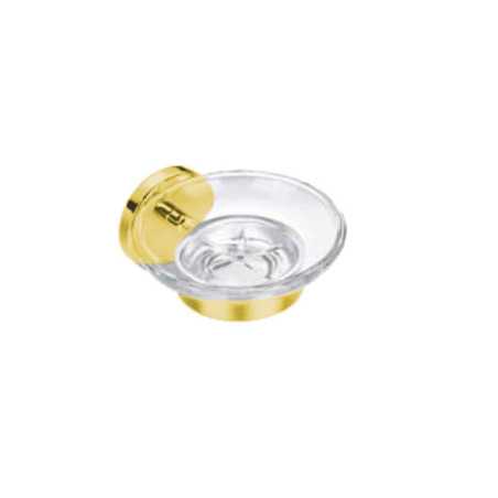 Porte-savon calibre verre doré PVD -  - meilleure qualité