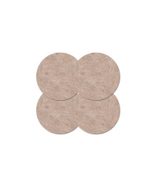 Lot de 4 patins feutre en laine adhésif SCOTCH diam. 50 mm beige