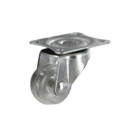 Roulette pivotante à platine Diam.30 Mm