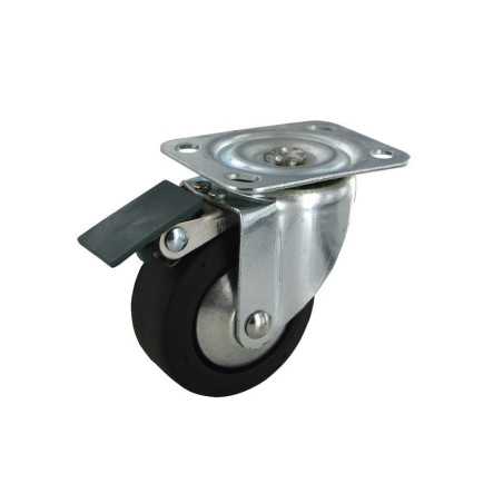 Roulette pivotante à platine Diam.65 Mm