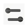 Ensemble de porte Lina peint aluminium noir sans trou