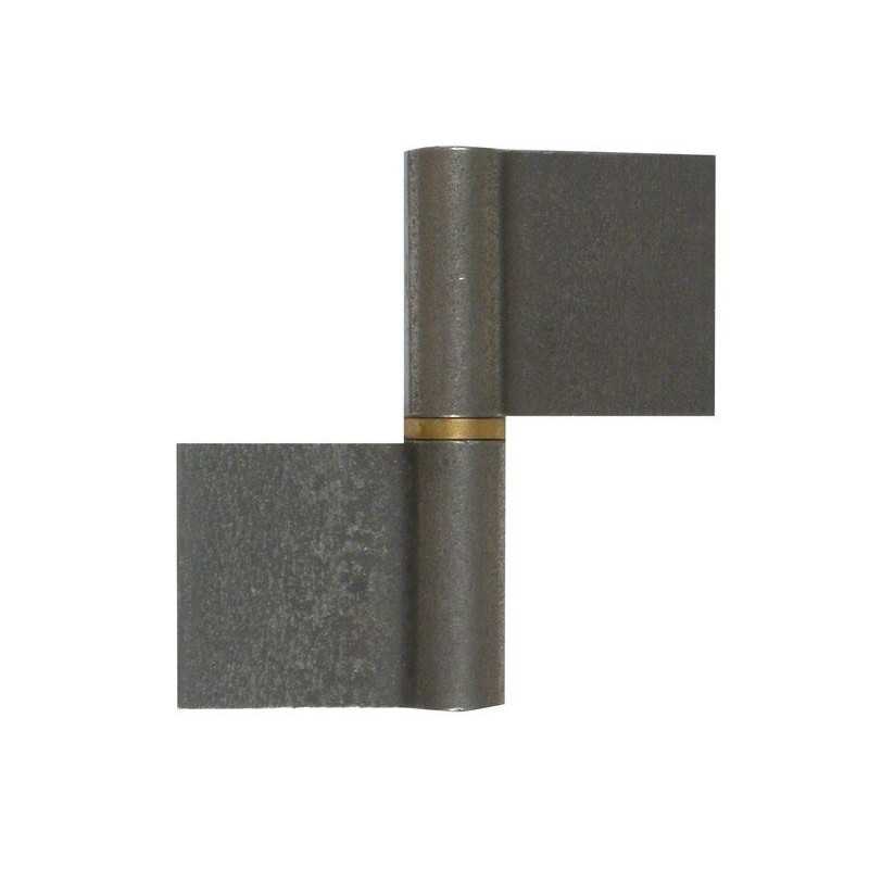 Paumelle de grille acier brut H.100 X L.90 X P.16 Mm