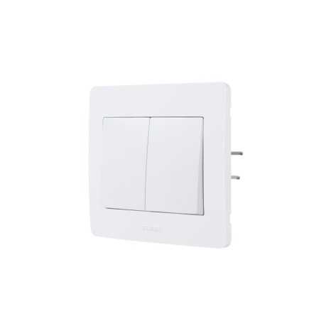 Double interrupteur Va-Et-Vient Complet Debflex Diam2 Blanc