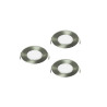 Lot de 3 spots encastrables led intégrée Extraflat IP44 rond Diam. 85 cm acier CCT Inspire