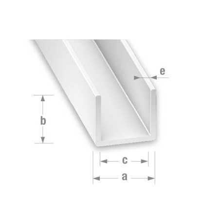 Profilé U PVC blanc 10X12X10X1MM intérieur 10mm1M