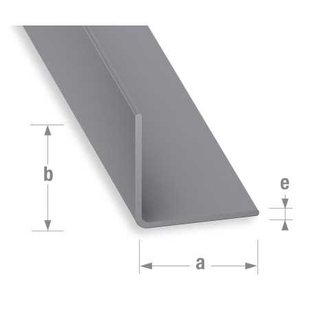 Cornière en PVC gris alu 15x15mm 1m