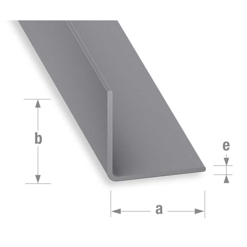 Cornière PVC gris alu 20x20MM1M