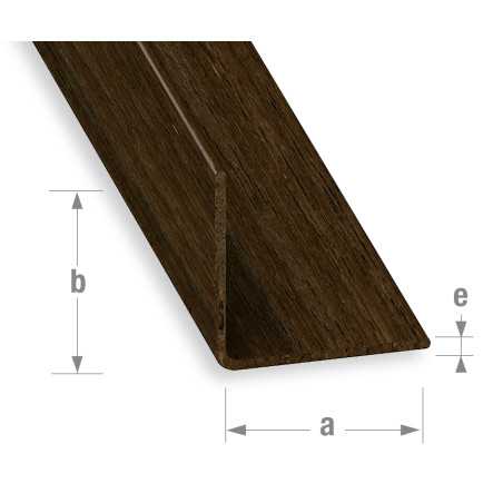 Cornière PVC WENGE 20X20mm 1m