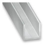 Profilé U Alu brut 10x13x10x15mm intérieur 10mm 1M