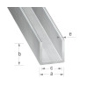 Profilé U alu brut 15x15x15x15mm intérieur 12mm 1M