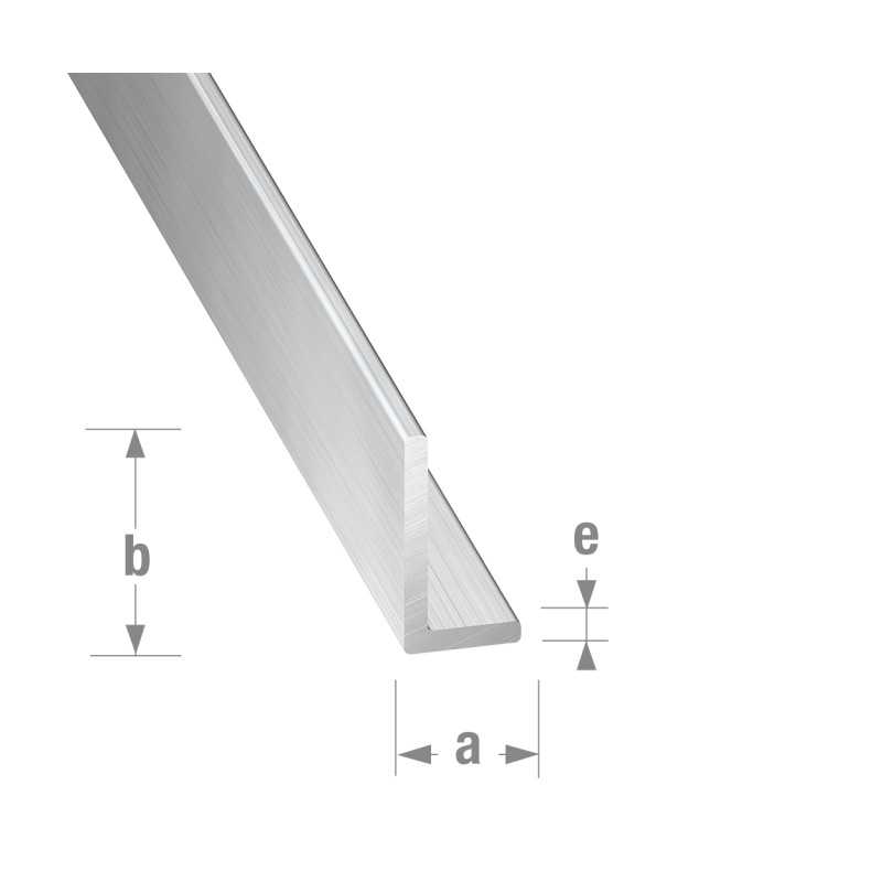 Cornière inégale alu brut40x20x15mm -1m
