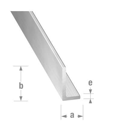 Cornière inégale alu brut40x20x15mm -1m
