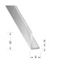 Cornière inégale alu brut40x20x15mm -1m