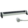 Rallonge multiprise 5 prises 2P+T Surface USB Type-A + Type-C - blanc et gris foncé