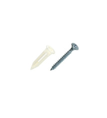 Lot de 25 chevilles et vis à  clouer RED HEAD diam. 4 x L.20 mm