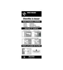 Lot de 25 chevilles et vis à  clouer, RED HEAD, diam. 4 x L.20 mm | Sanifer