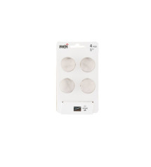 Lot de 4 boutons de meuble Rond Zamak Brossé H.27 X L.33 X P.33 Mm | Sanifer