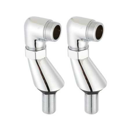 Lot de 2 colonnettes réglables gris mâle - mâle 15 x 21-20 x 27 mm