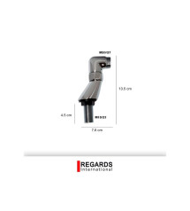 Lot de 2 colonnettes réglables gris, mâle / mâle 15 x 21/20 x 27 mm|Sanifer
