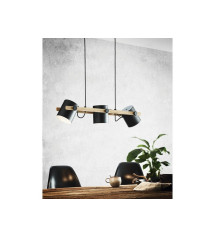 Suspension industriel en acier Inoxydable Eglo Hornwood 3 Lumière(S) | Sanifer