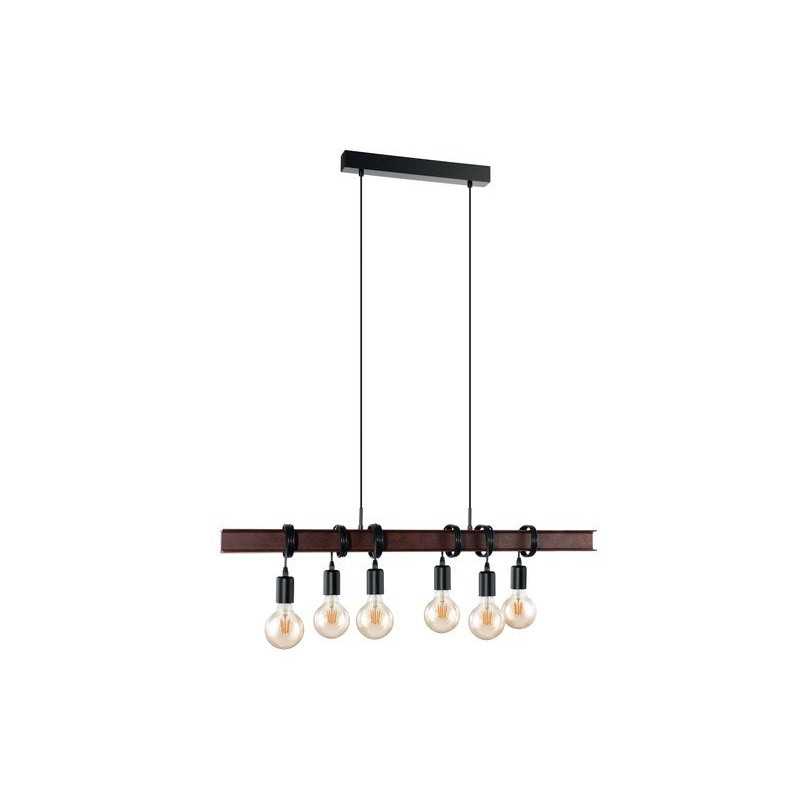 Suspension industriel en acier Rouille Eglo Medbourne 6 Lumière(S) D.0 Cm