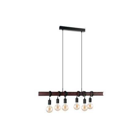 Suspension industriel en acier Rouille Eglo Medbourne 6 Lumière(S) D.0 Cm