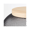 Suspension Giada E27 diam 39cm, métal noir / bois, BRILLIANT | Sanifer