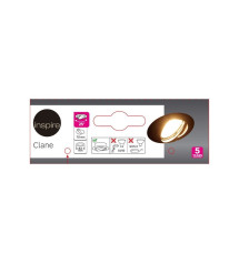 Anneau pour spot à encastrer clane orientable sans ampoule  noir|Sanifer