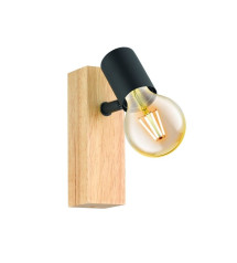 Spot patère en bois noir E27 max 10 WTownshend noir