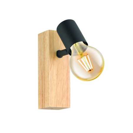 Spot patère en bois noir E27 max 10 WTownshend noir