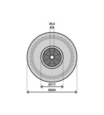 Roue gonflable pneu diamètre 260 mm 150 kg|Sanifer