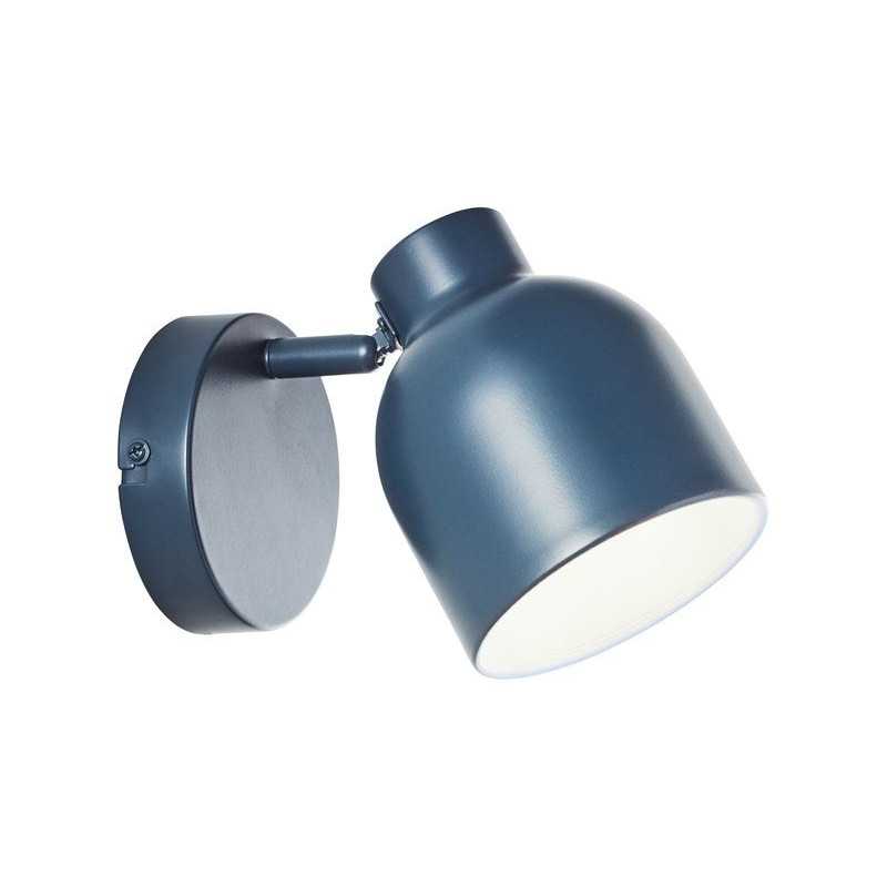 Spot TonkaE14 métal bleu gris