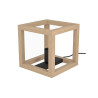 Lampe connectée ELGORT E27 H. 20 cm métal noir-bois