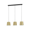 Suspension KRELA 3XE27 L. 85 cm métal noir-laiton