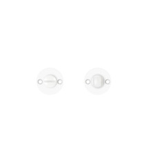 Lot de 2 rosaces Gilda acier peint blanc à condamnation