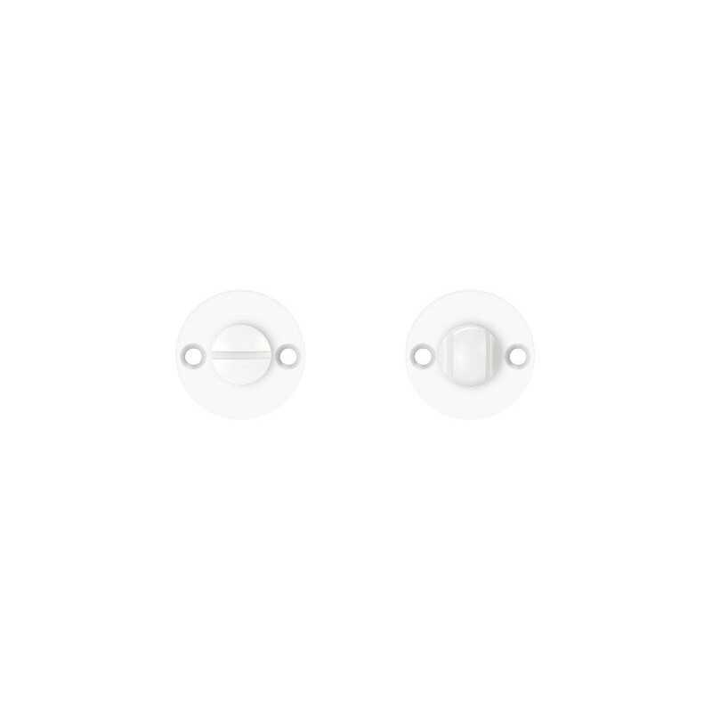 Lot de 2 rosaces Gilda acier peint blanc à condamnation