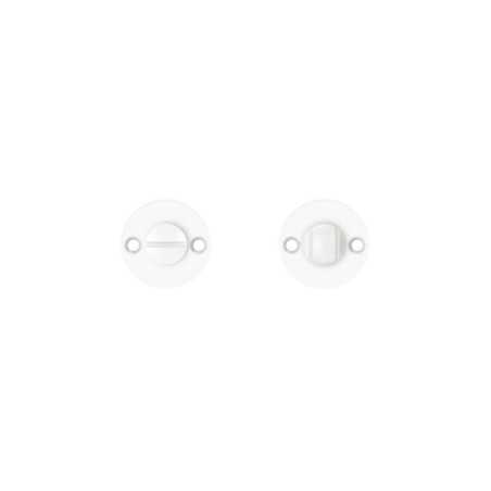 Lot de 2 rosaces Gilda acier peint blanc à condamnation