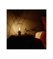 Lampe E27 design en métal noir baladeuse  Merone H. 24.5 cm | Sanifer