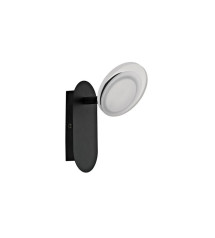 Spot patère led intégrée métal noirLoob