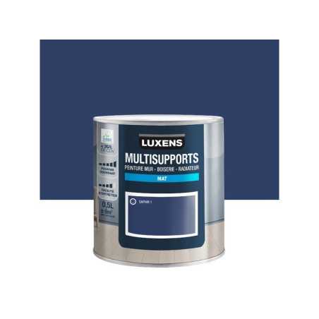 Peinture mat mur  boiserie et radiateur  LUXENS Saphir 1  bleu  0.5 Litre -  - meilleure qualité