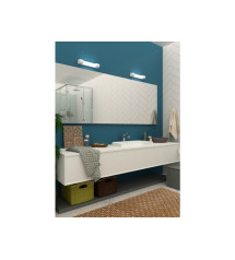 Réglette led pour salle de bain Bagno S19 l'interrupteur + prise, ARIC, L.35.1 cm 7.2 W blanc | Sanifer
