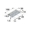 Charnière en acier pour meuble, HETTICH, L.100 x l.50 mm, noir | Sanifer