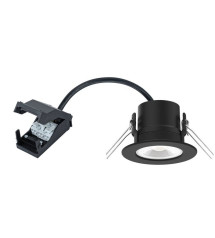 Spot encastrable led intégrées, ARIC, de 3000 à  4000 K, cylindre noir | Sanifer