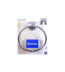 Anneau porte serviette fixation au choix   Charm chromé | Sanifer