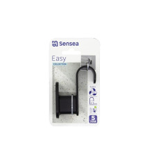Crochet pour salle de bains radiateur simple   Easy noir | Sanifer
