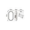 Hublot extérieur led integré ovale ezy 21cm  1620lm  ip65  blanc|Sanifer