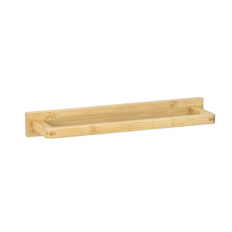 Porte serviette étagère fixation au choix Inbara 40cm bambou WENKO -  - meilleure qualité