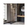 Paroi de douche à litalienne en verre transparent 8 mm 87x88.5cm